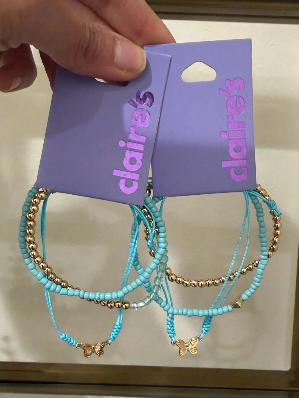 Turquoise and Gold Layered Bracelet Set